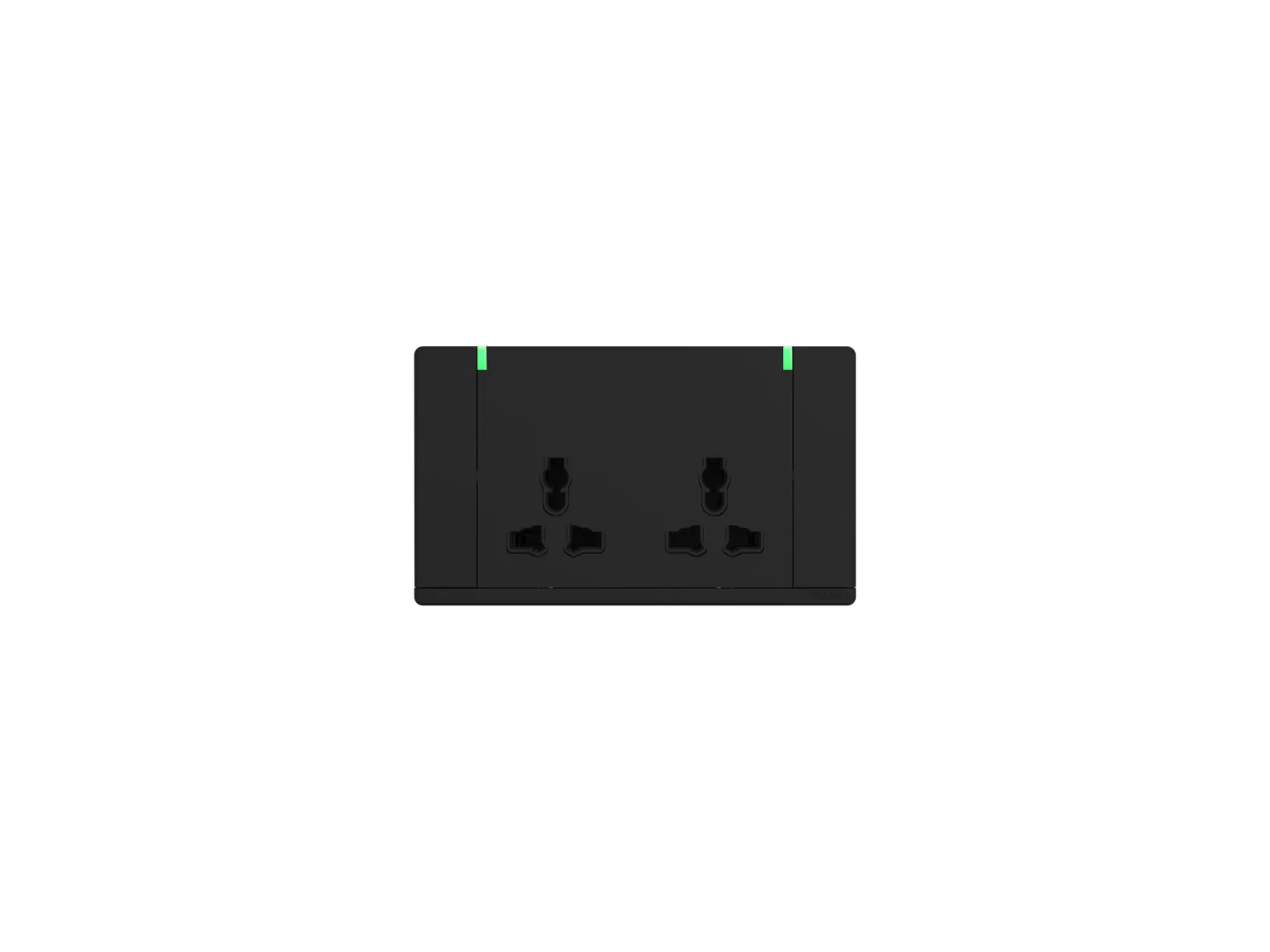 ODESSA MULTI TWIN SOCKET+INDICATOR BLACK